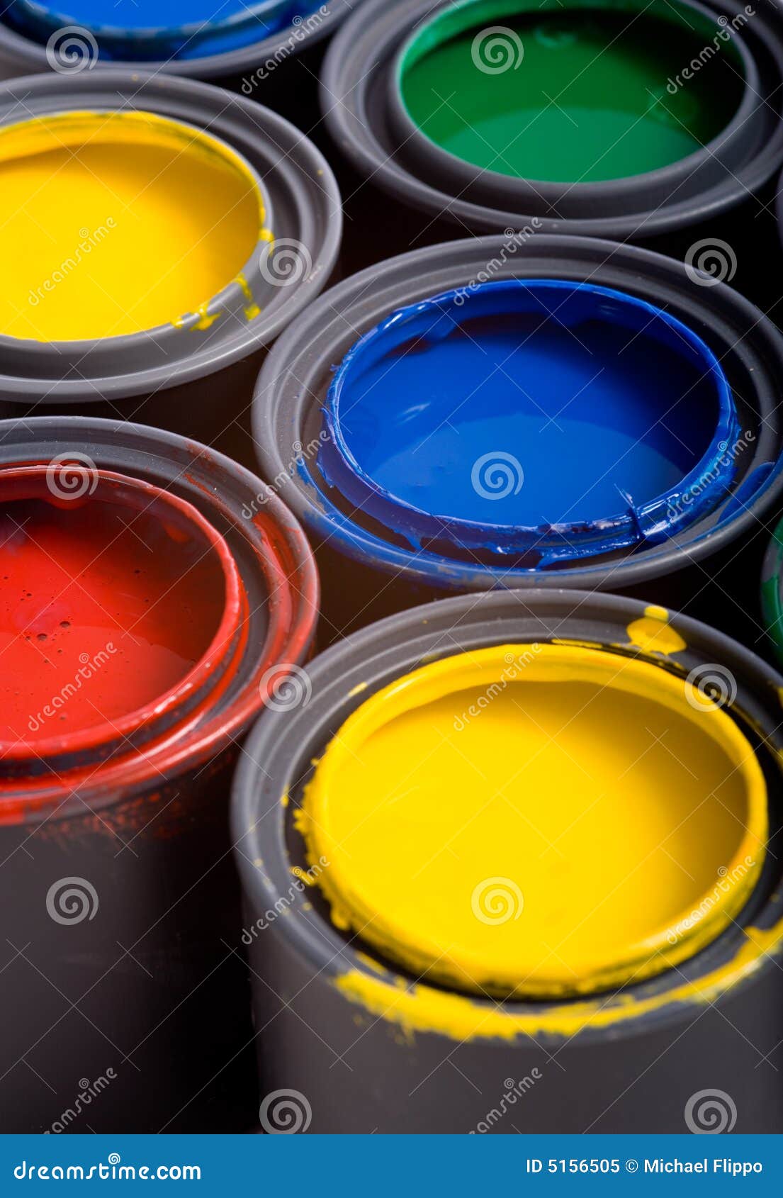 Cans of Paint stock image. Image of latex, purple, decorate 5156505