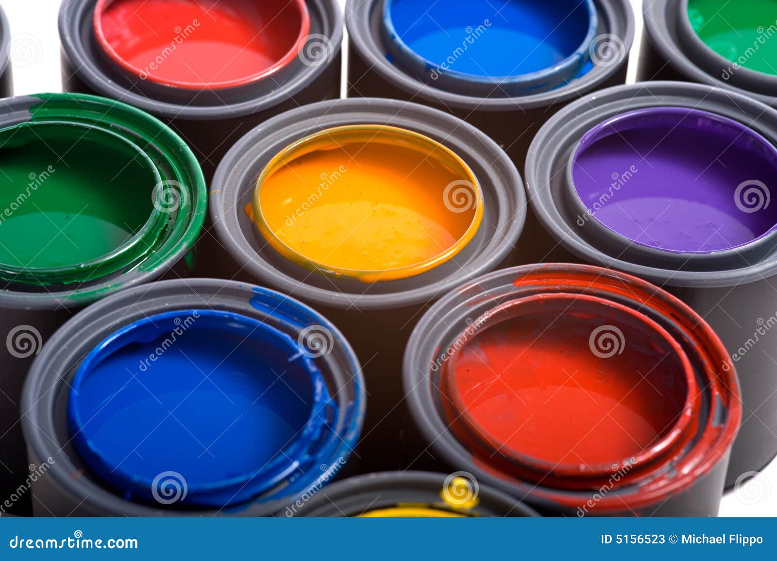 Cans of Paint stock image. Image of white, paints, decoration 5156523