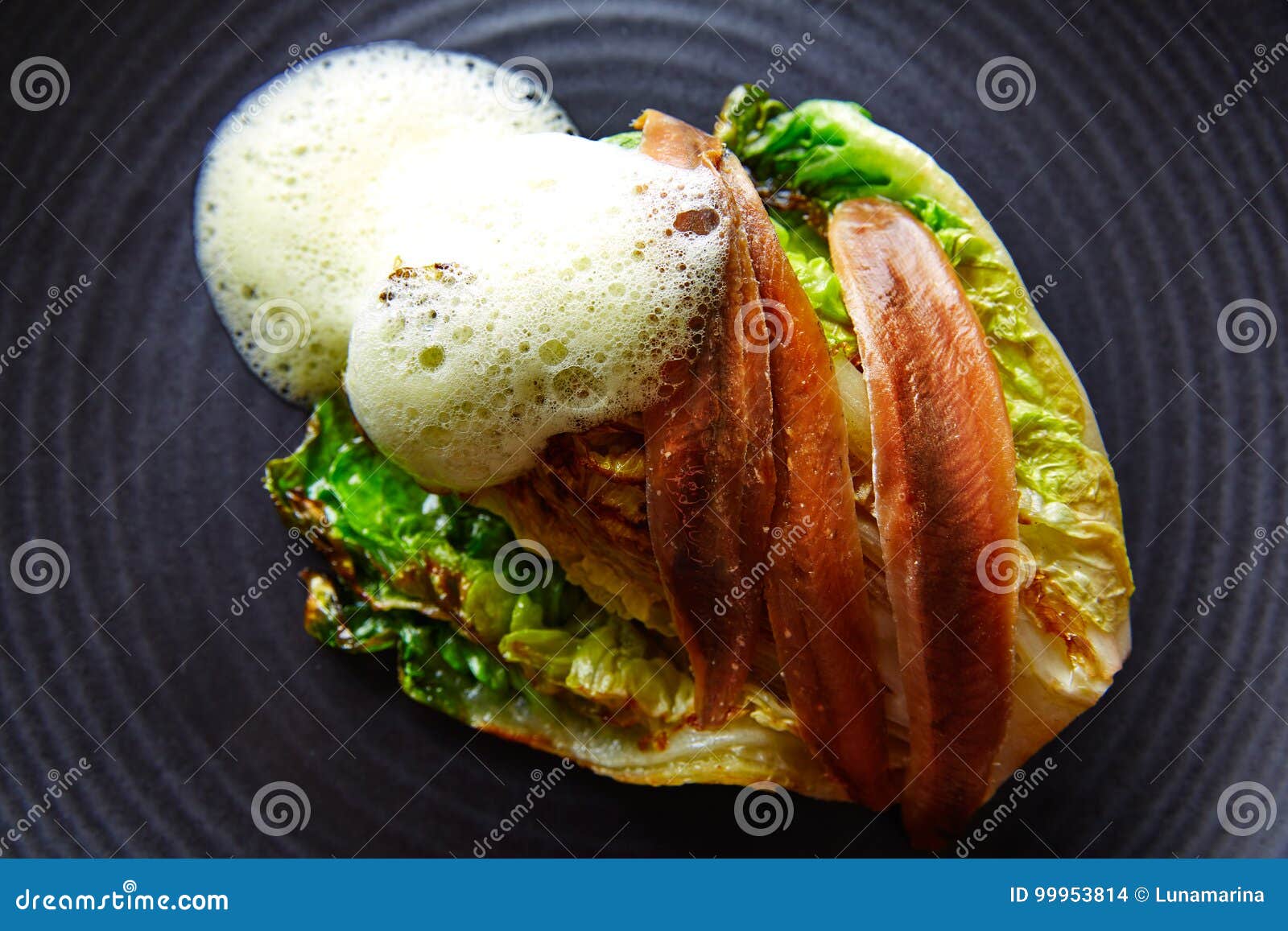 cantabrian anchovies with endive vinaigrette