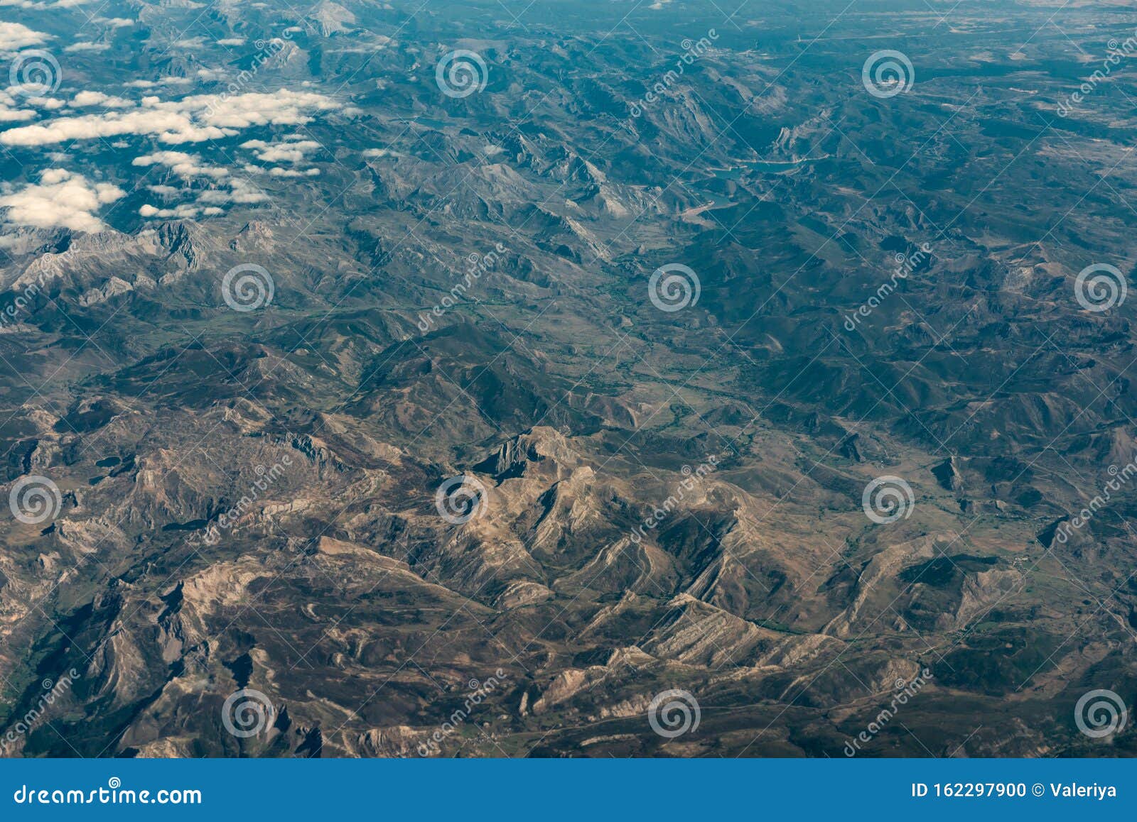 cantabrian mountains above from plane