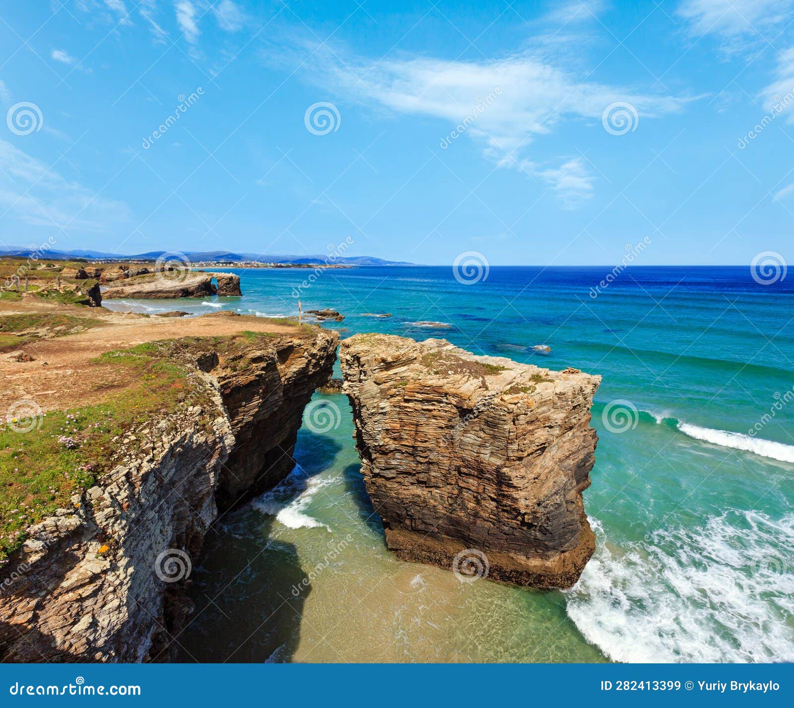 cantabric coast summer landscape