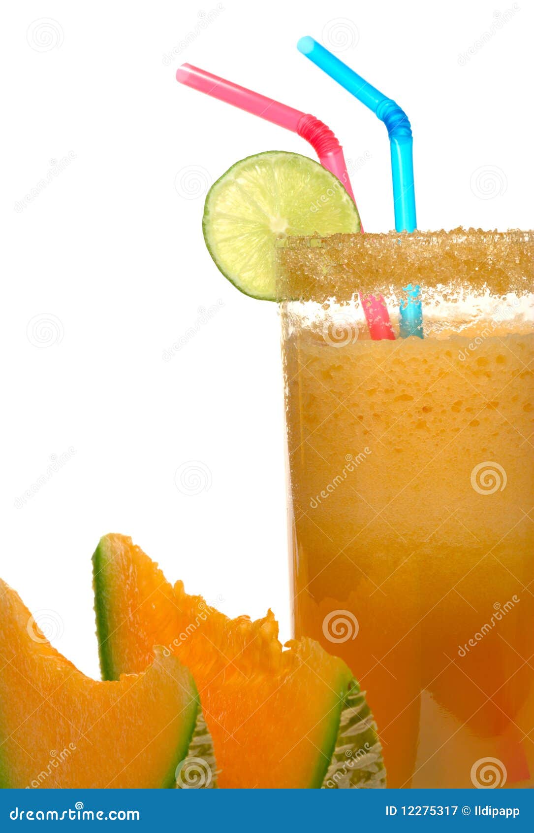 Cantaloup Melon Slices and Juice in Glass Stock Image Image of juice