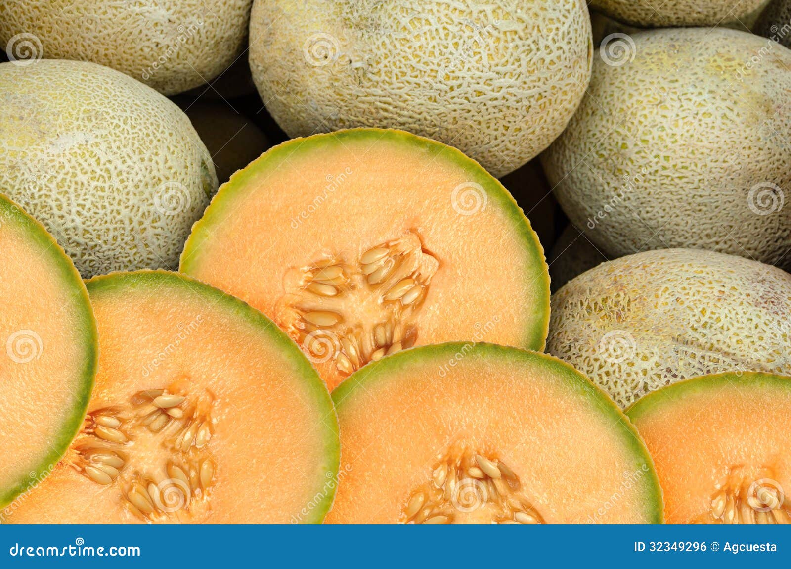 Cantaloupe Melon stock photo. Image of diet, orange, color 32349296