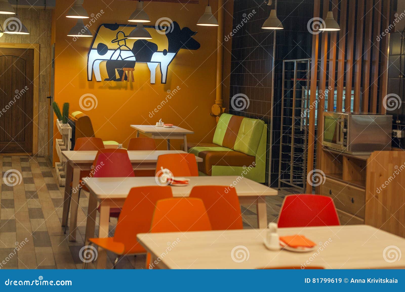 Canteen interior editorial stock image. Image of chairs 81799619