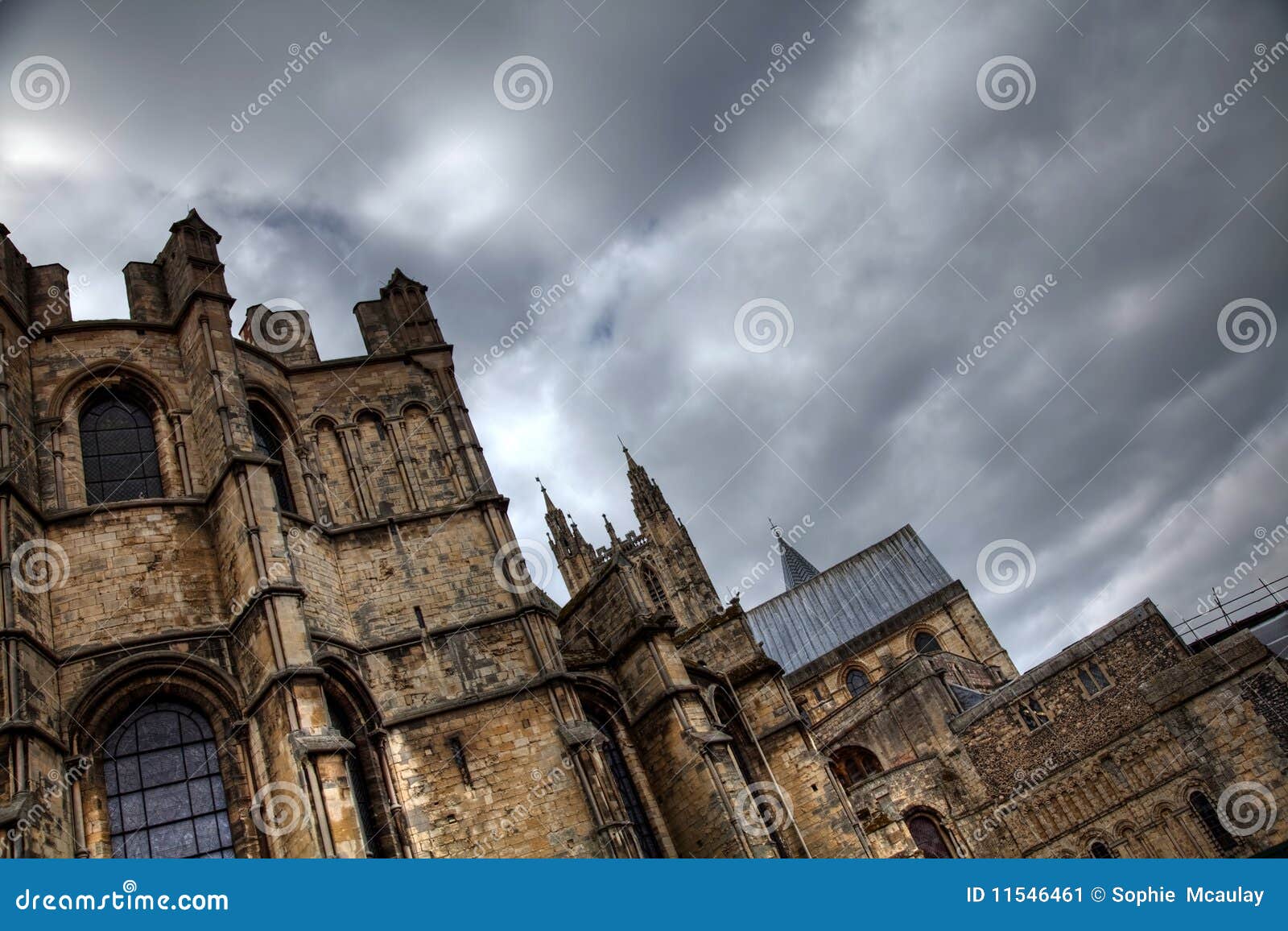 Canterbury Cathedral in Stormy Weather Stock Image Image of stories
