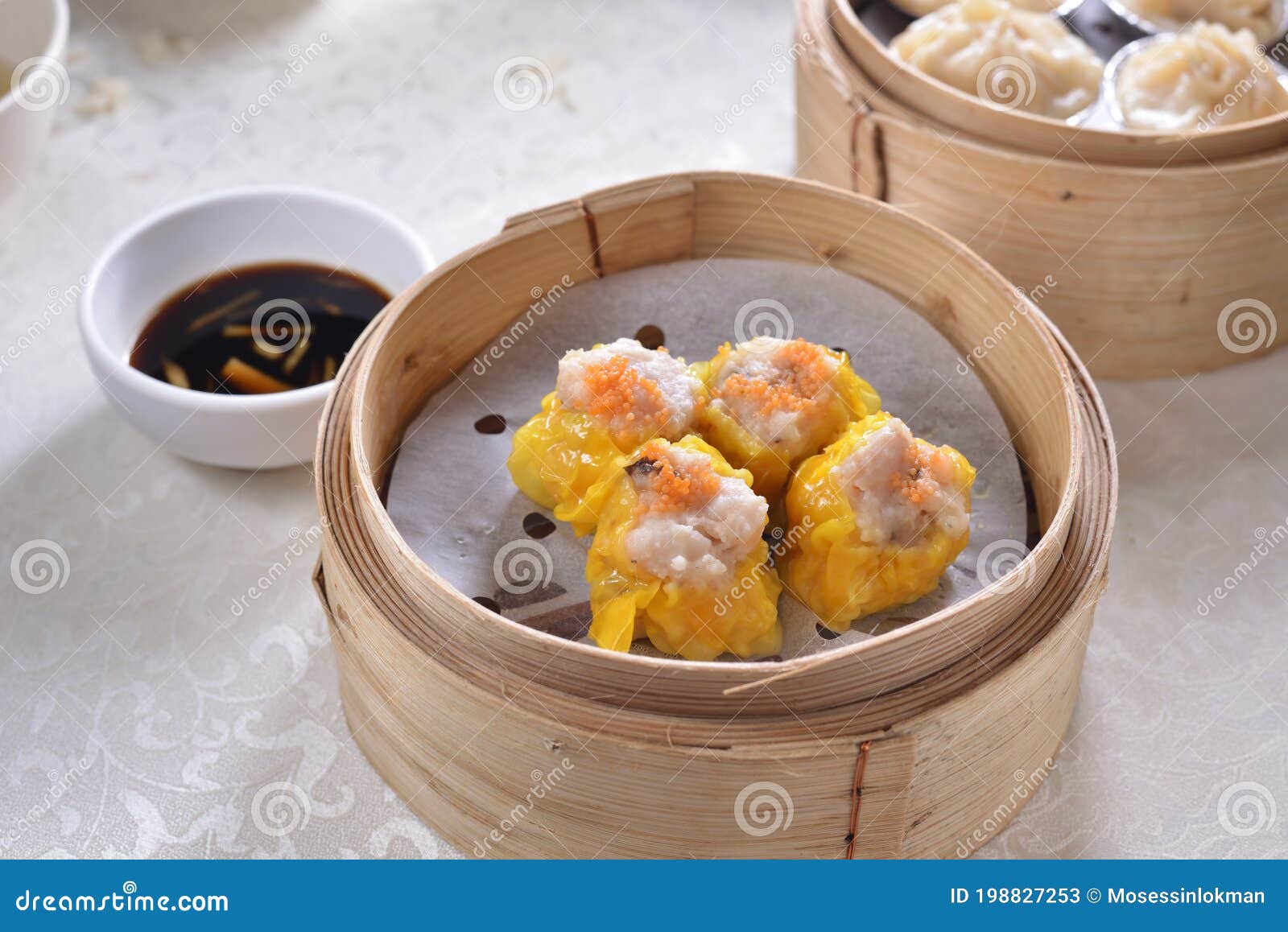 Cantonese Shrimp Sau Mai stock image. Image of sheet 198827253