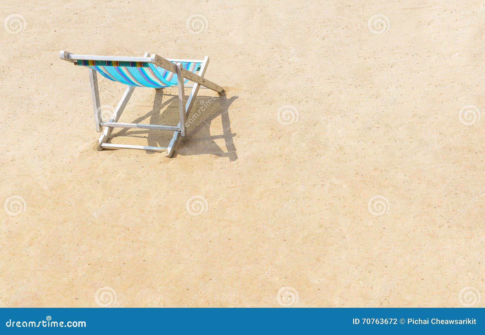 Canvas Beach Bed on the Beach Stock Photo Image of coast, chair 70763672