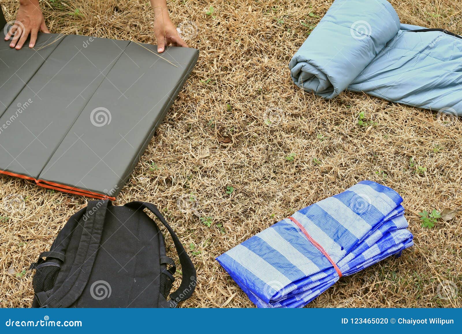 Canvas, Bedding, Sleeping Bag, Backpack, Dry Bag Stock Photo Image of