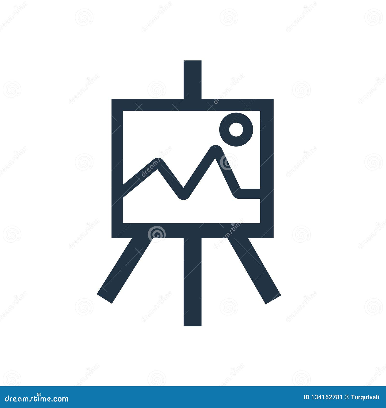 Canvas Icon Vector Isolated on White Background, Canvas Sign Stock