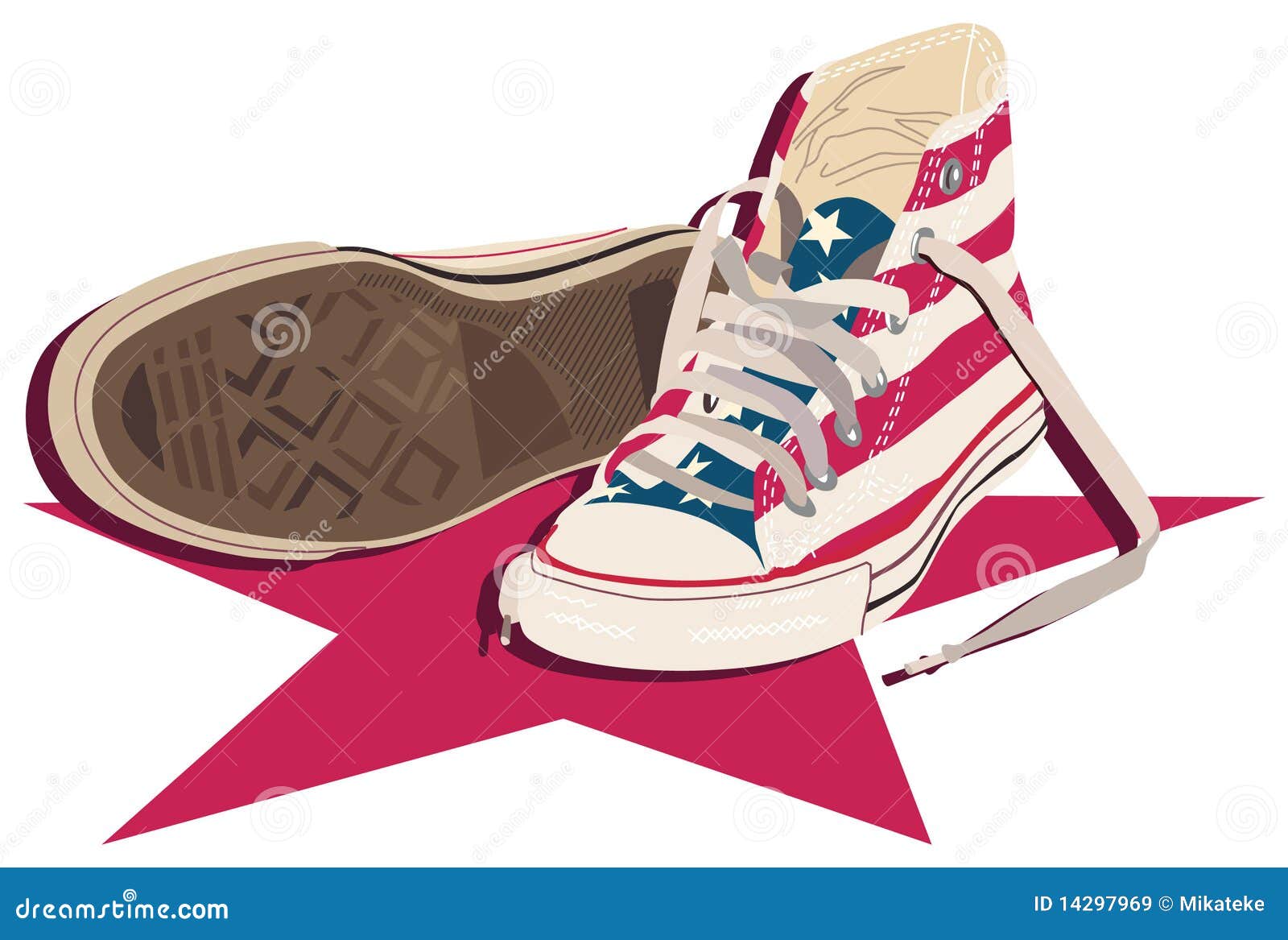 red white and blue canvas shoes