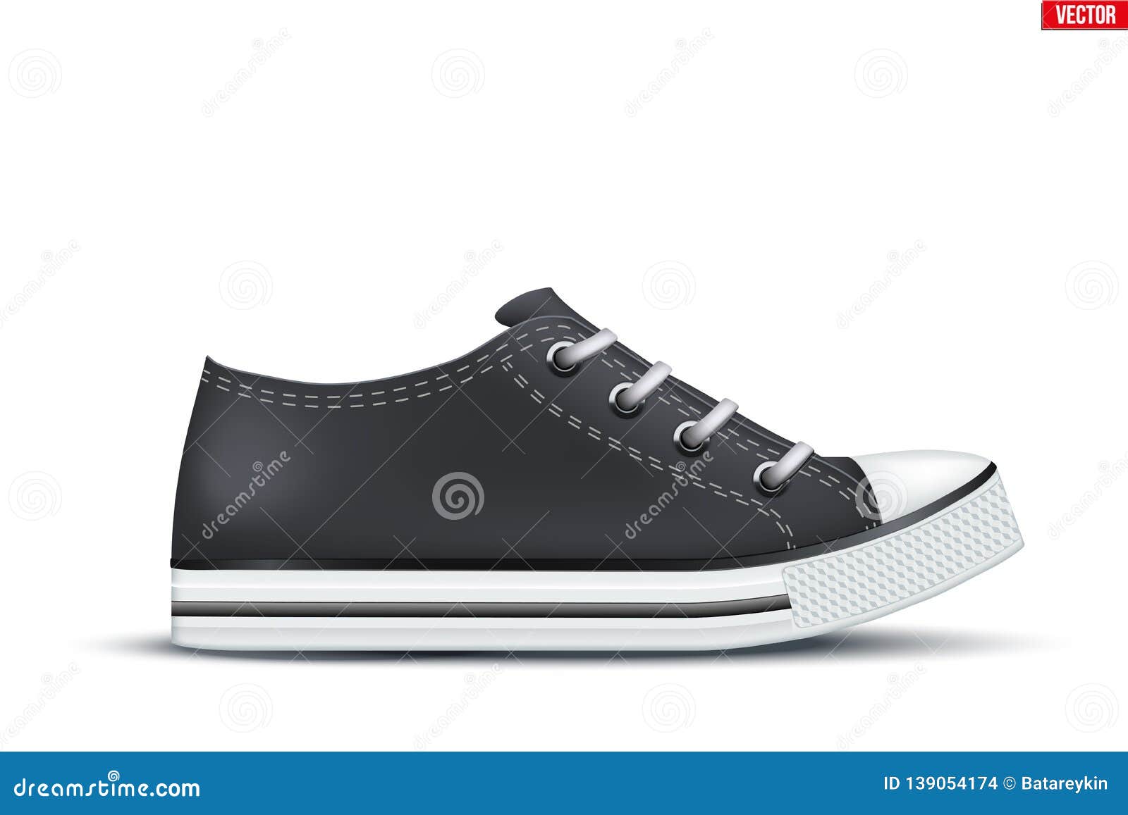 Download Canvas Sneaker Mockup stock vector. Illustration of casual ...
