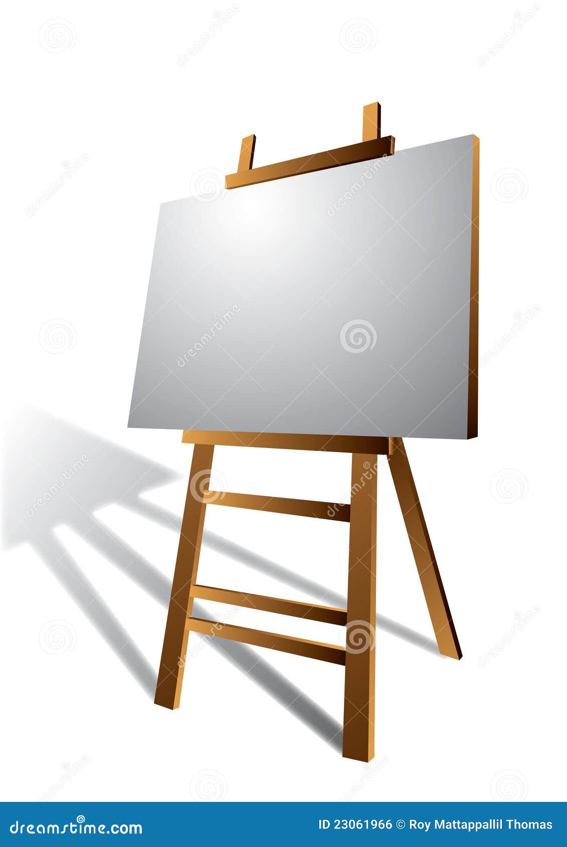 Canvas On Wooden Art Easel Royalty Free Stock Image - Image: 23061966