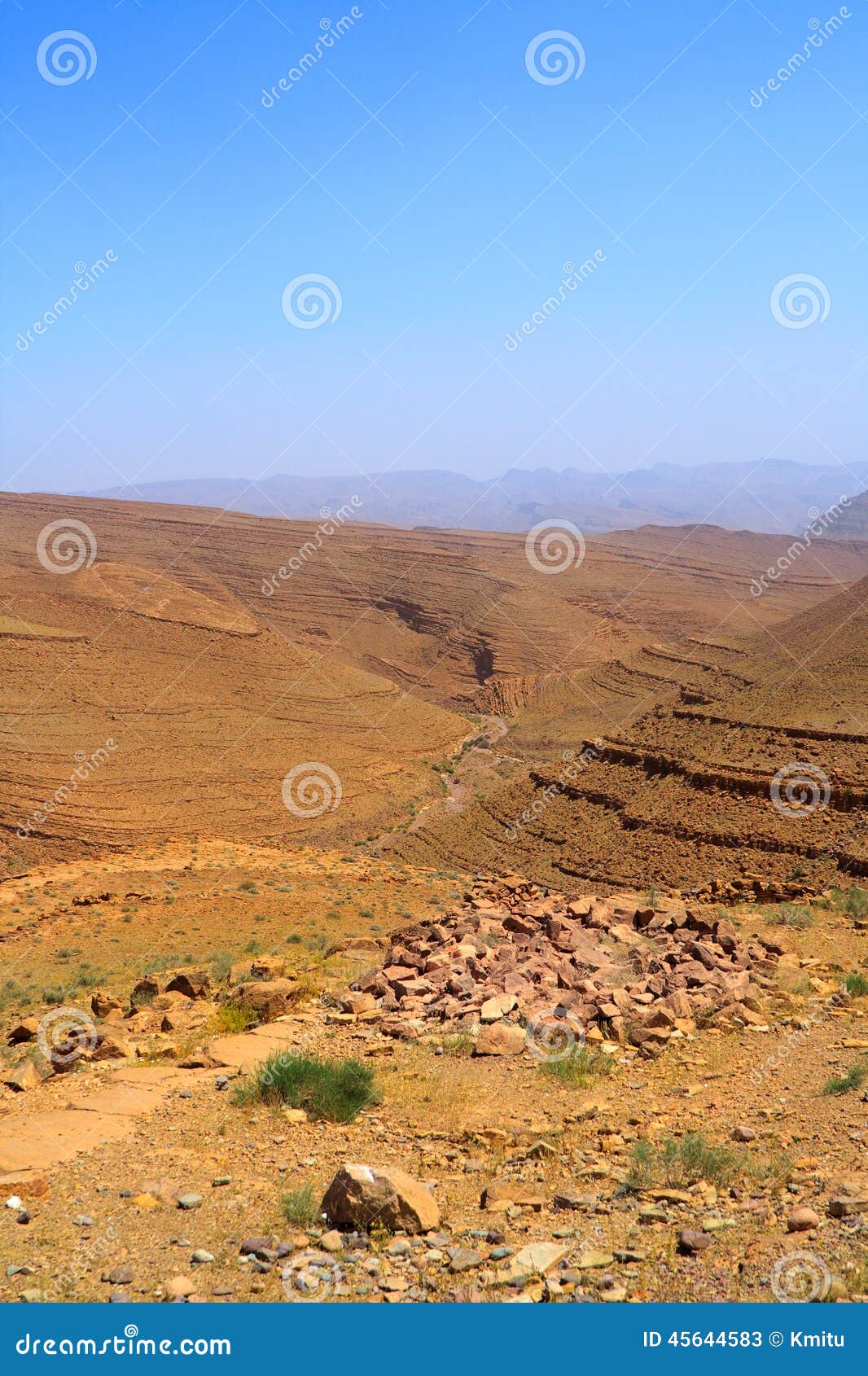Vista su un canyon nel Marocco