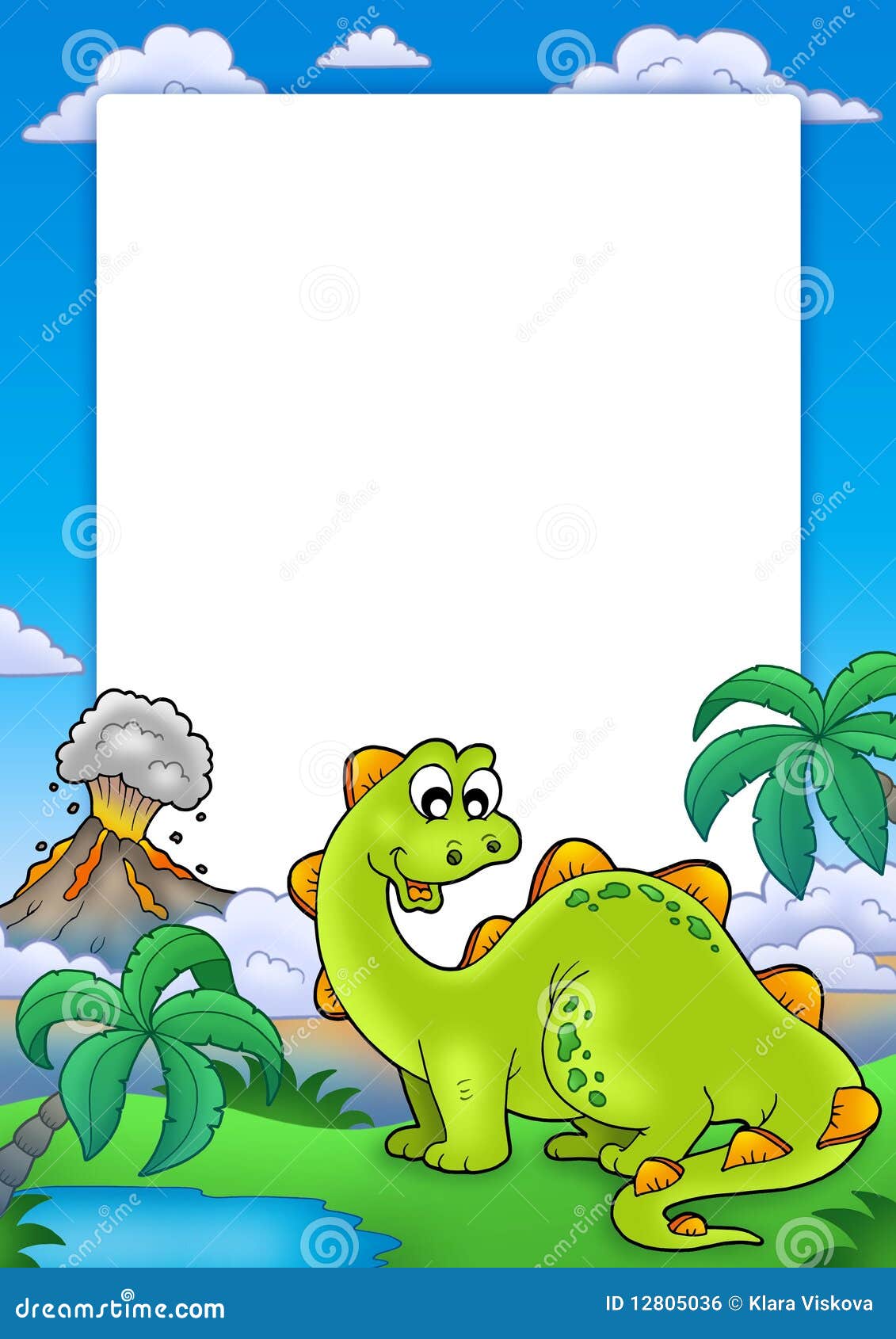 Capítulo Con El Dinosaurio Lindo Stock de ilustración - Ilustración de  dino, animal: 12805036