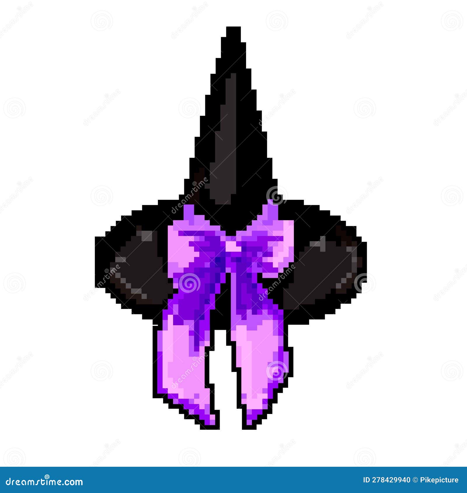 Cap Wizard Hat Game Pixel Art Vector Illustration Stock Vector