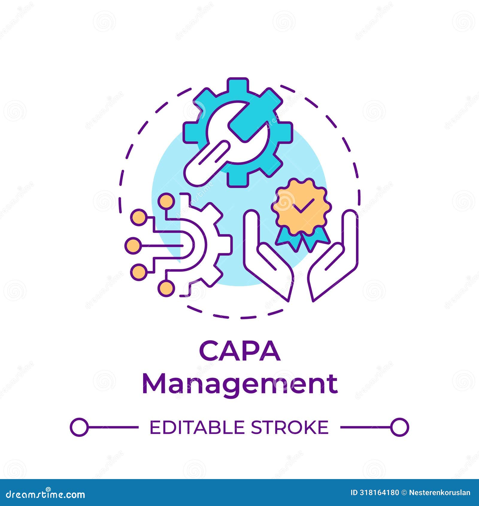 capa management multi color concept icon