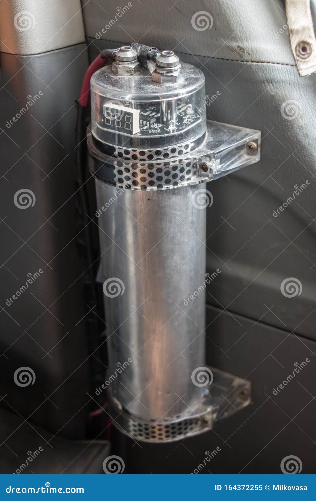 A Capacitor or Cap Inside Car Called Stiffening Caps Stock Image