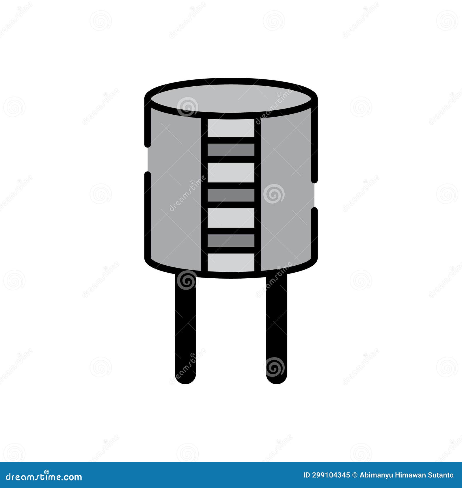 Capacitor icon vector stock illustration. Illustration of electrical 299104345