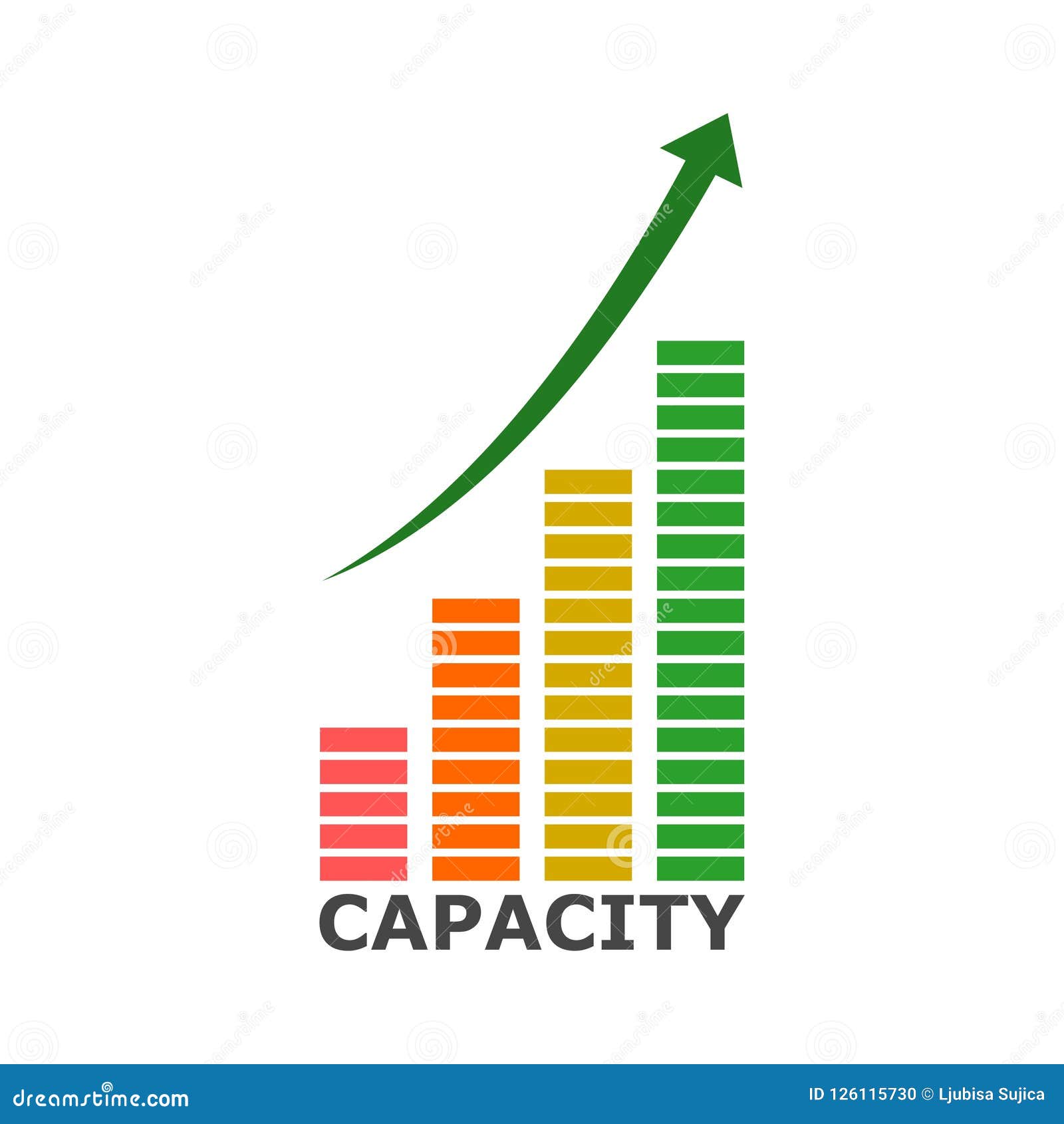 Capacity Vector on White Background Stock Vector - Illustration of