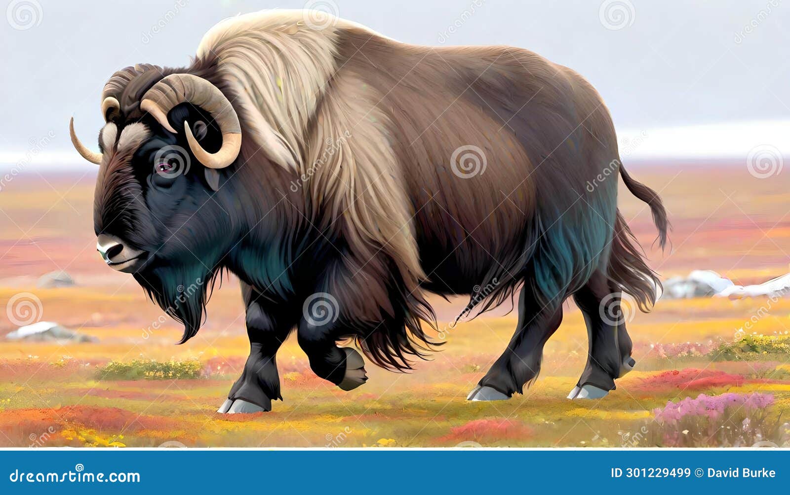 cape buffalo large bovine animal domesticated horns curl