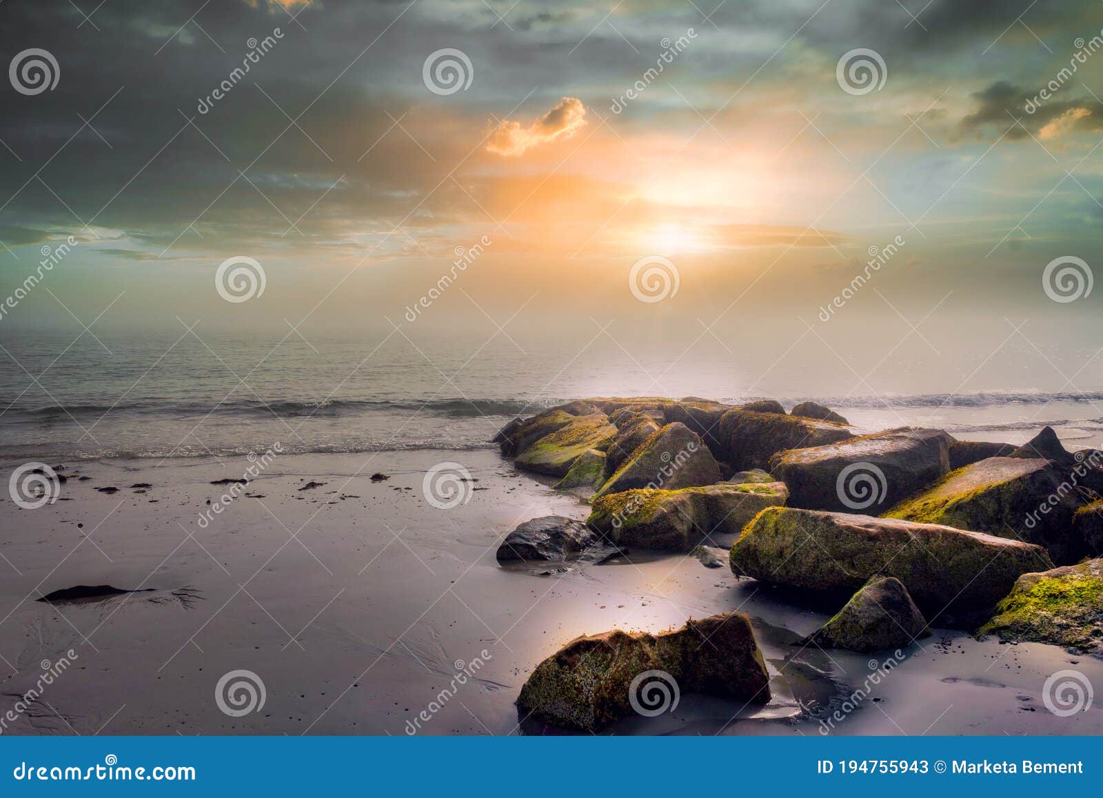 Cape Cod Massachusetts Ocean View before Storm Stock Image Image of