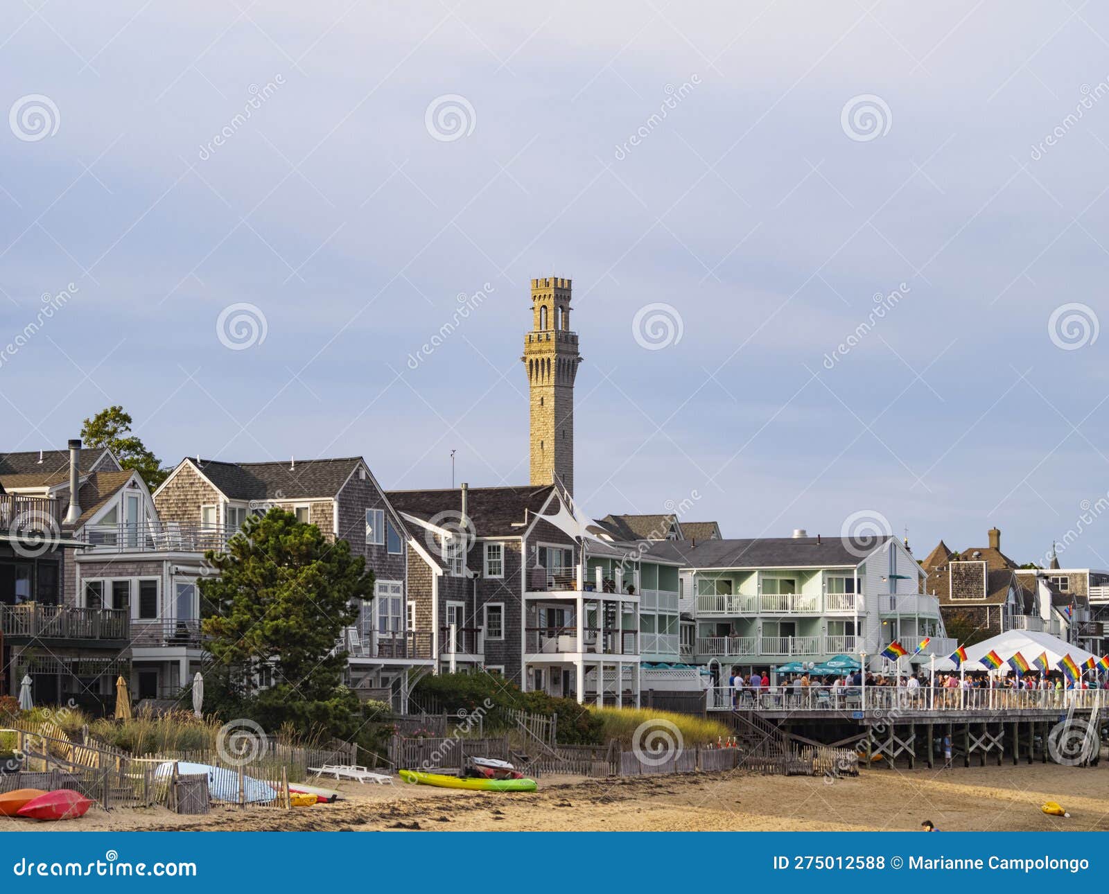 Cape Cod Tourism Provincetown and the Pilgrim Monument Editorial Stock