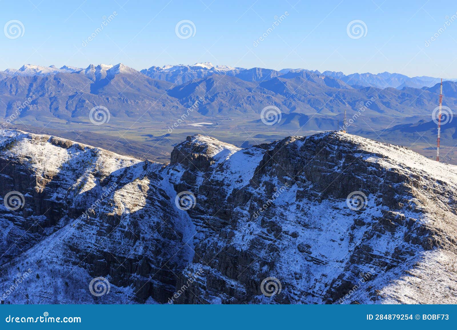 Cape Fold Mountains, Post Cold Front. Stock Photo - Image of snow, rock ...