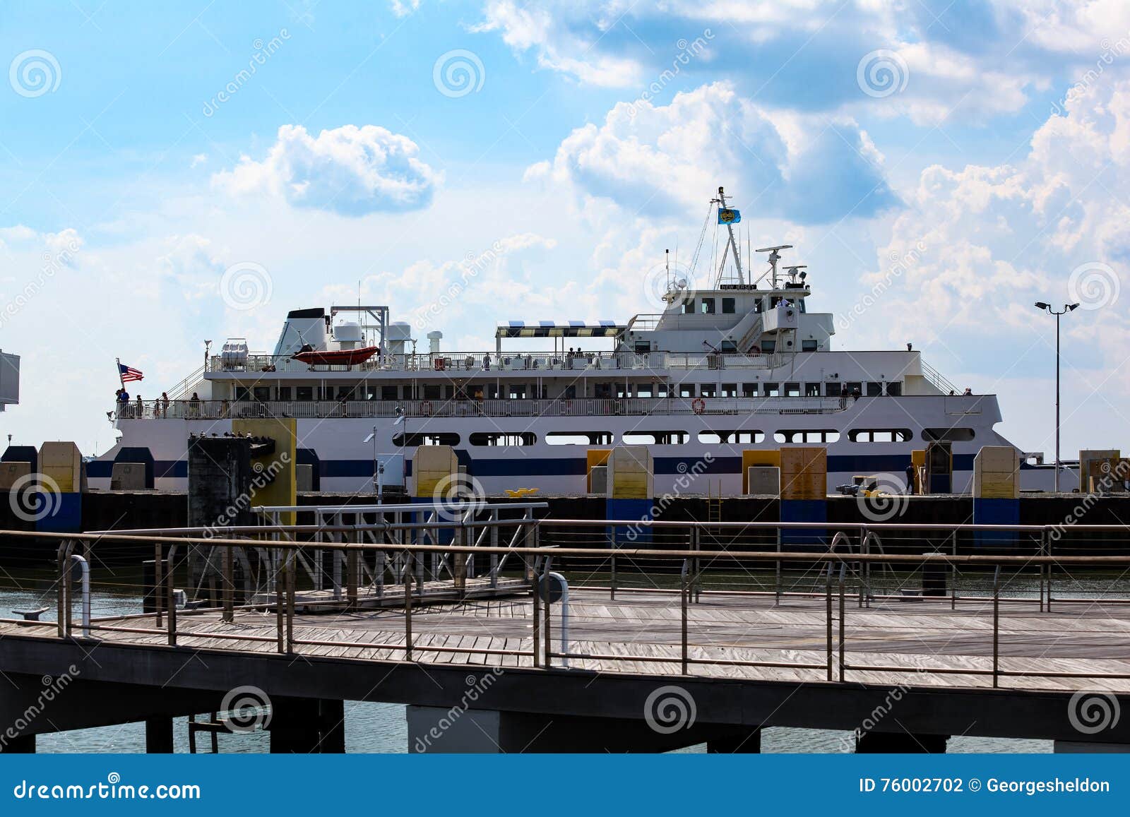 Cape May Lewes Ferry Boat at Dock Editorial Photography Image of