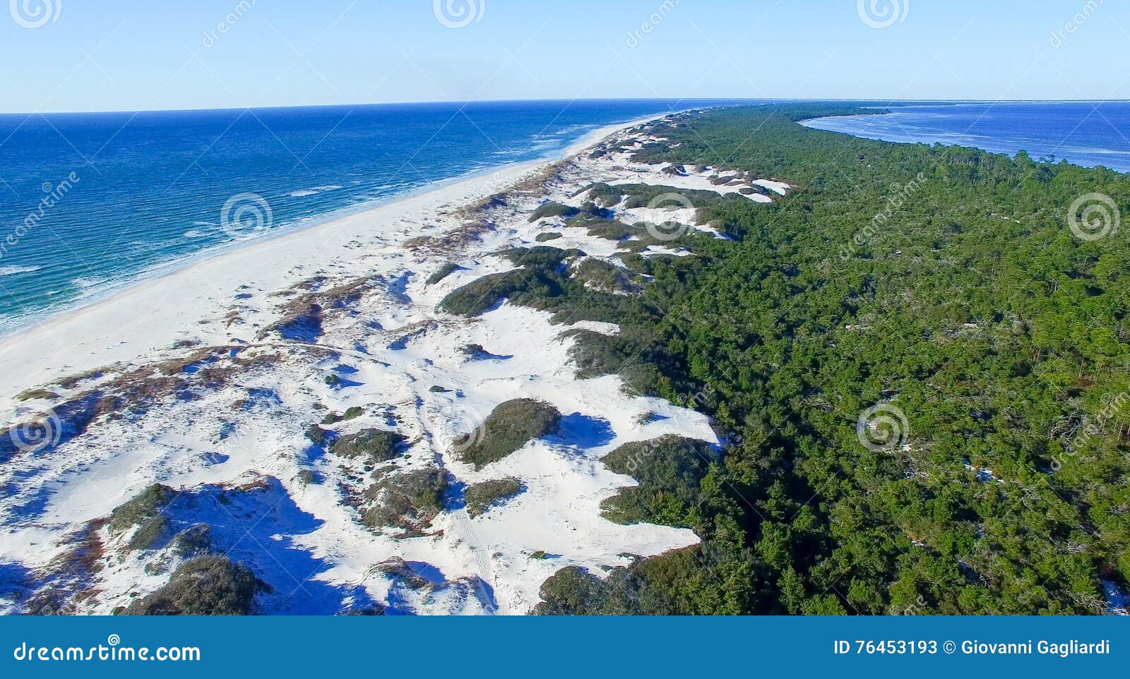 cape san blas coastline, florida aerial view