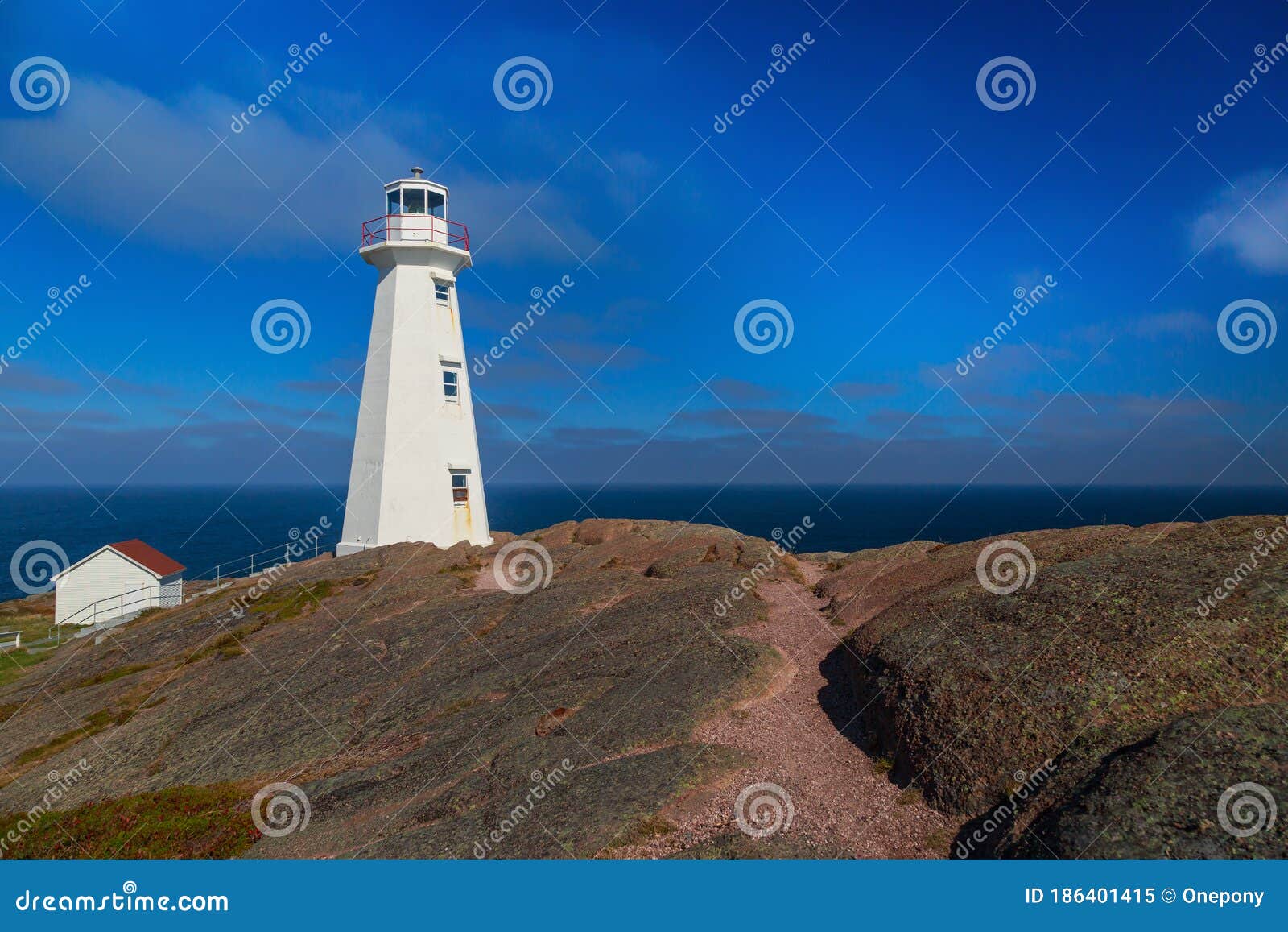 Cape Spear lighthouse stock image. Image of maritimes 186401415