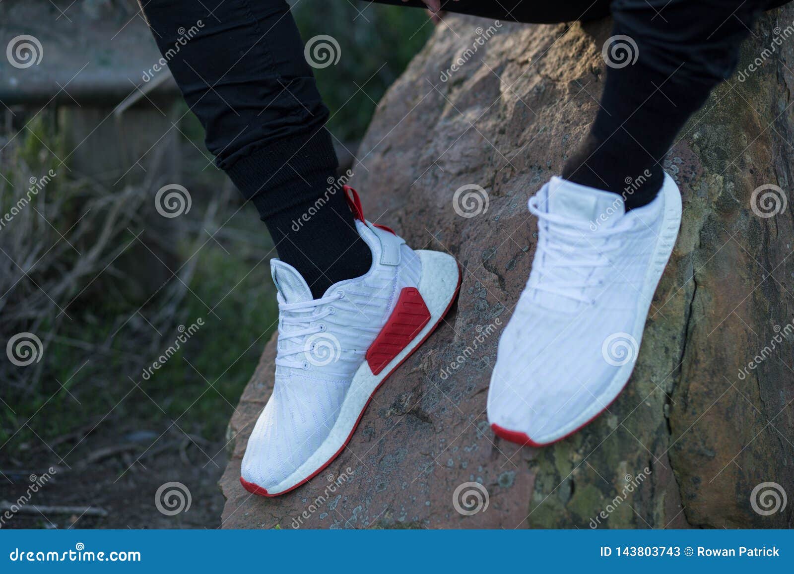 rulle Souvenir Etablering White and Red NMD Adidas editorial stock photo. Image of sportswear -  143803743