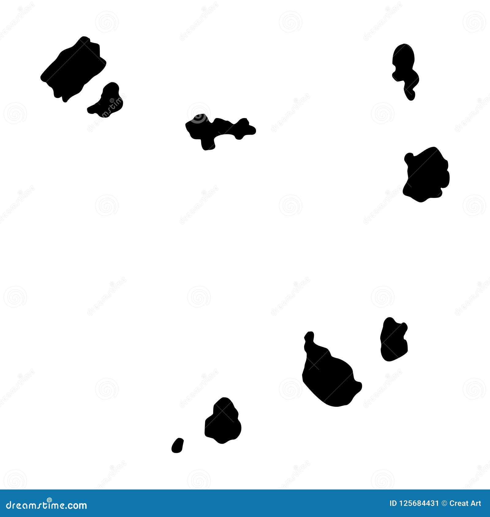 Cape Verde Map Silhouette Vector Illustration Stock Vector Illustration Of Cape Geography 125684431
