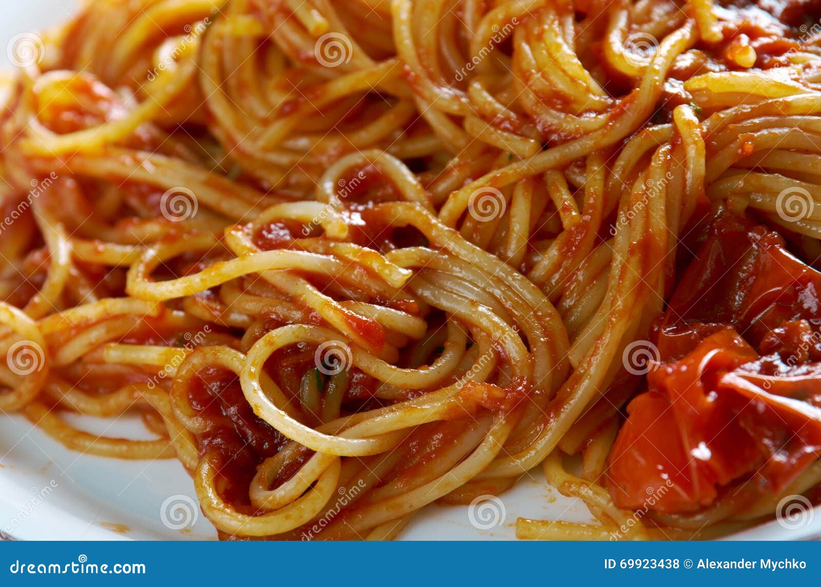Capellini pasta stock photo. Image of rosso, sauce, mint 69923438