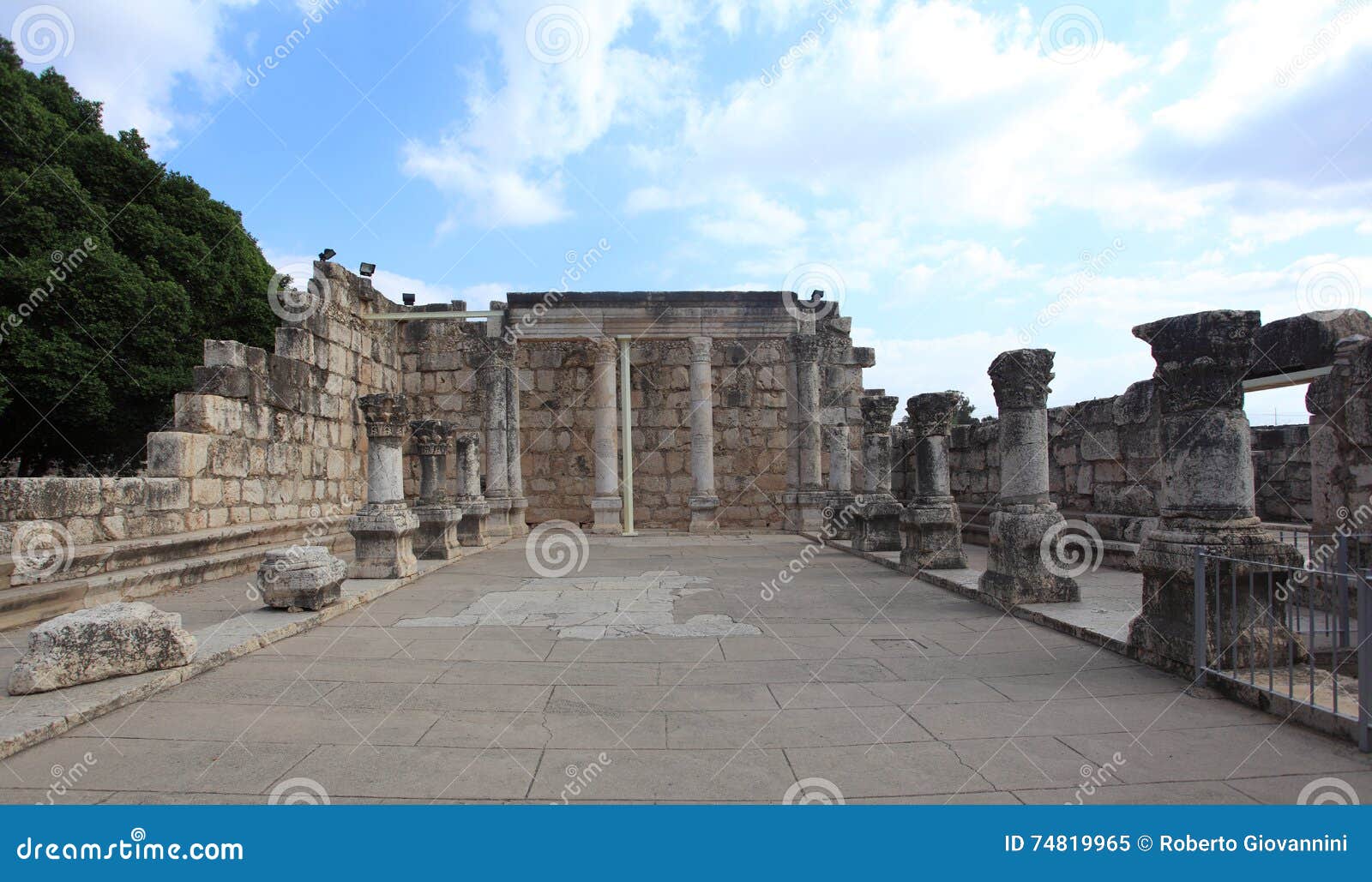 capernaum synagogue frontal view, israel