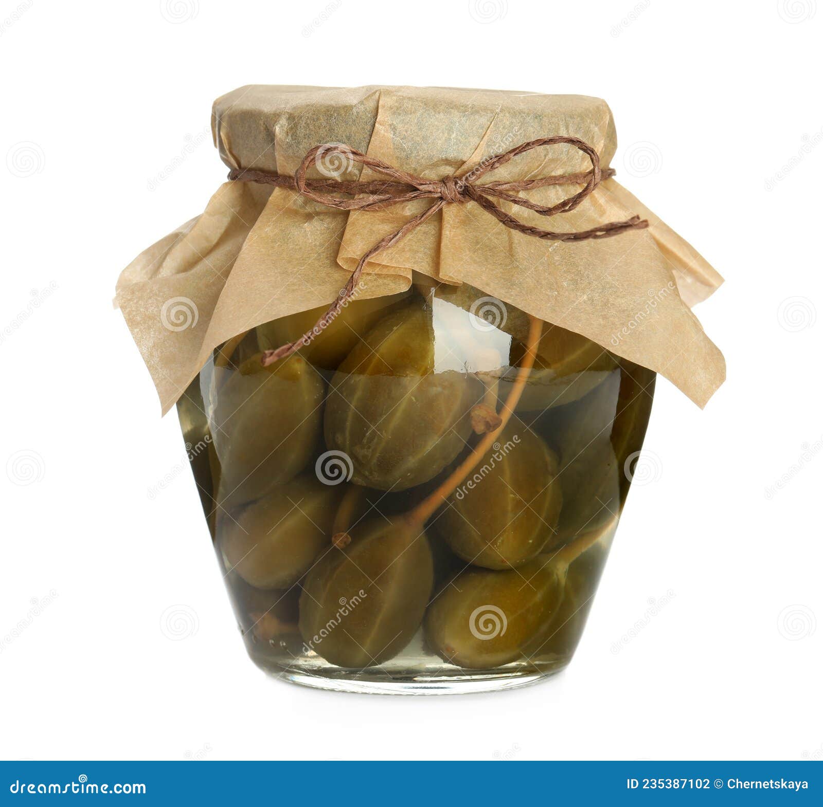 Capers in Glass Jar Isolated on White Stock Photo Image of healthy