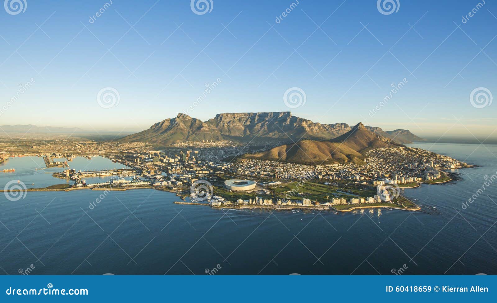 capetown table mountain aerial south africa