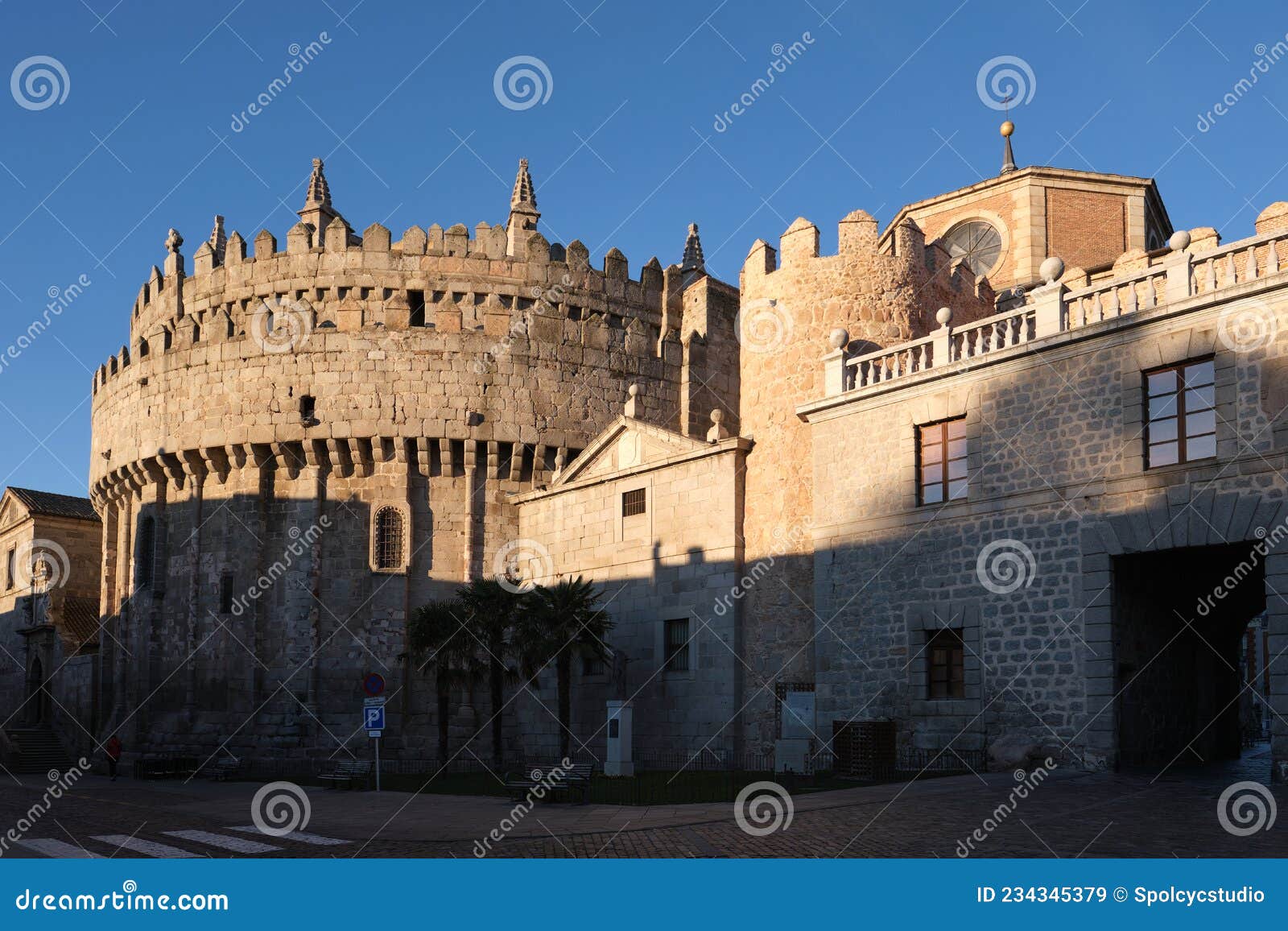 capilla de san segundo in avila, spain at dawn.