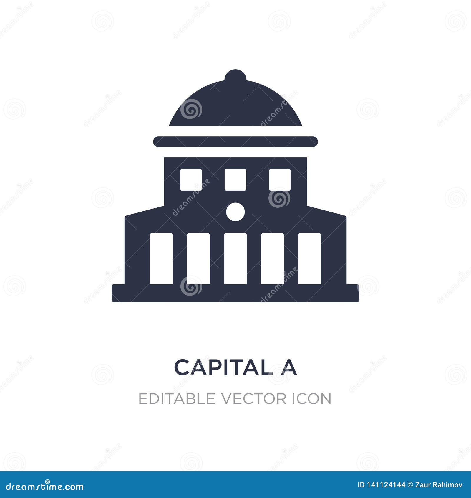 Capital a Icon on White Background. Simple Element Illustration from
