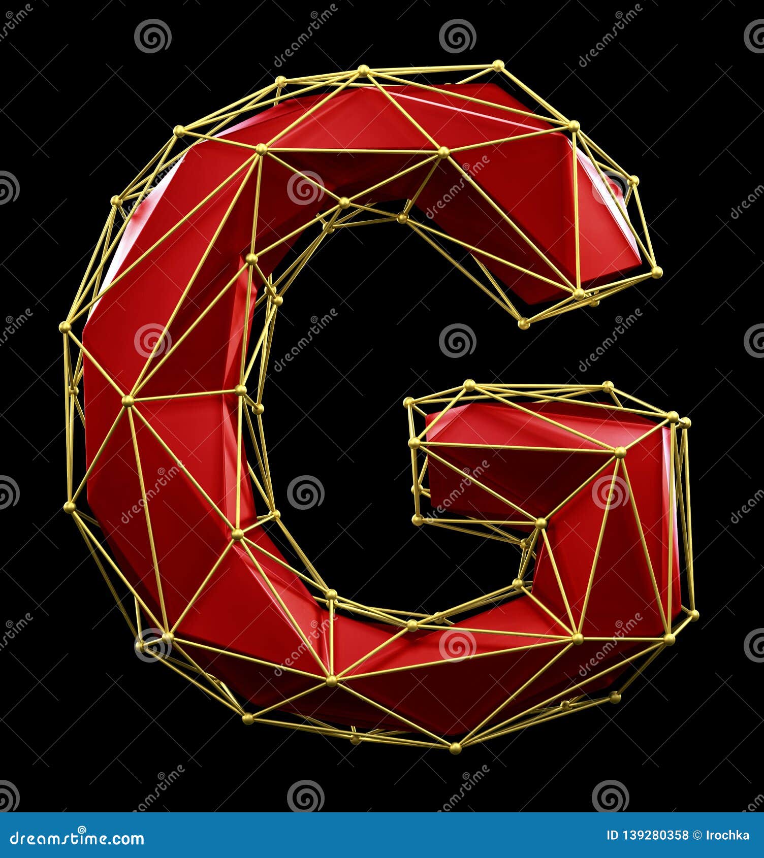 Capital Latin Letter B in Low Poly Style Green and Gold Color Isolated on  White Background. 3d Stock Illustration - Illustration of paper, latin:  209477853
