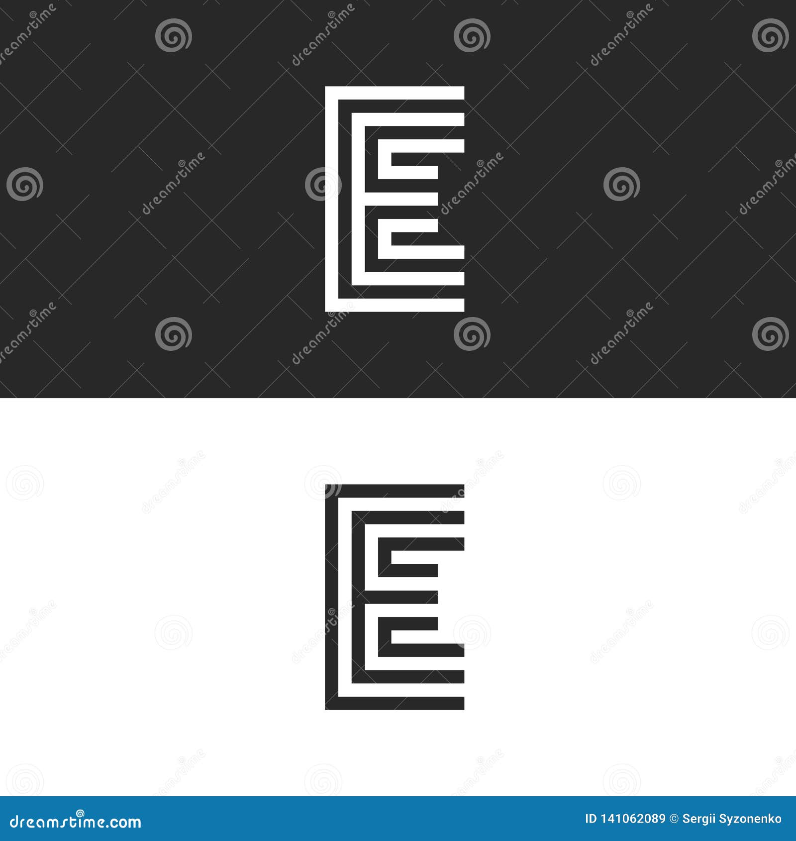 Script Lettermark Monogram Business Card