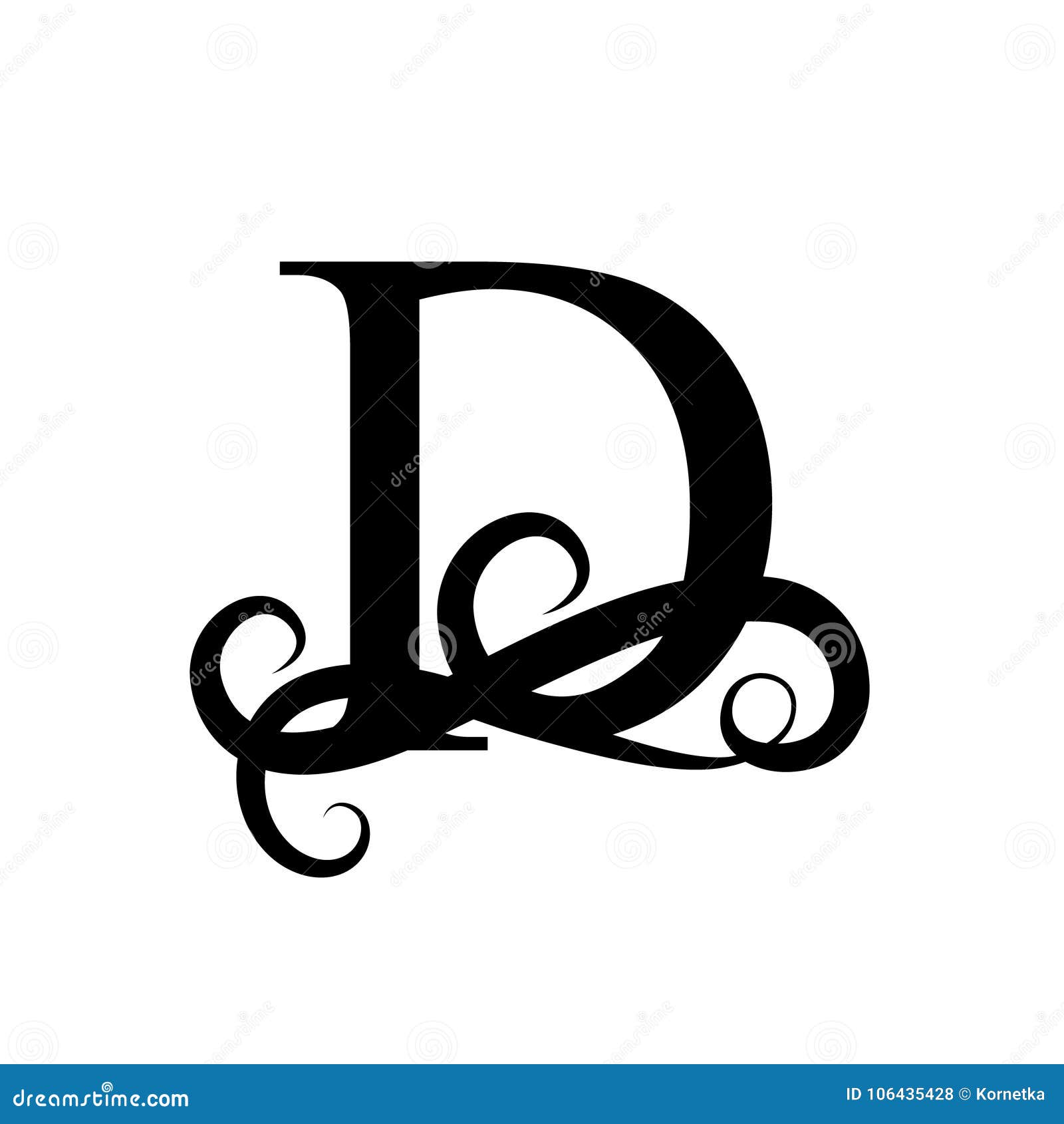 Capital Letter for Monograms and Logos. Beautiful Letter. Stock ...