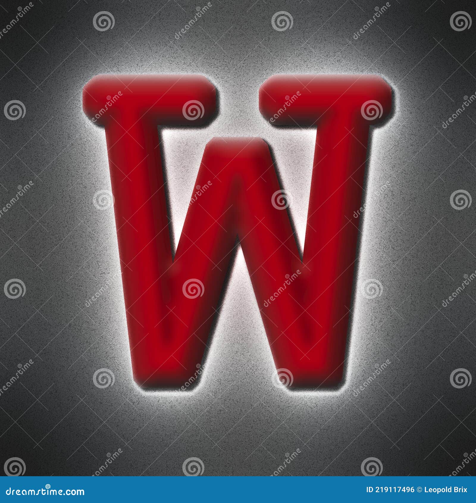 Capital Letter W Typewriter Stock Illustration Illustration of serifs