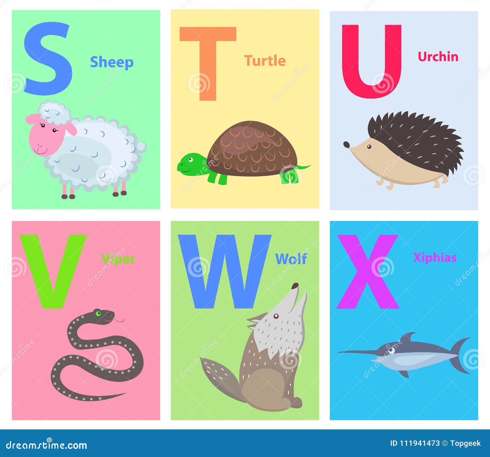 alphabet for children with animal s