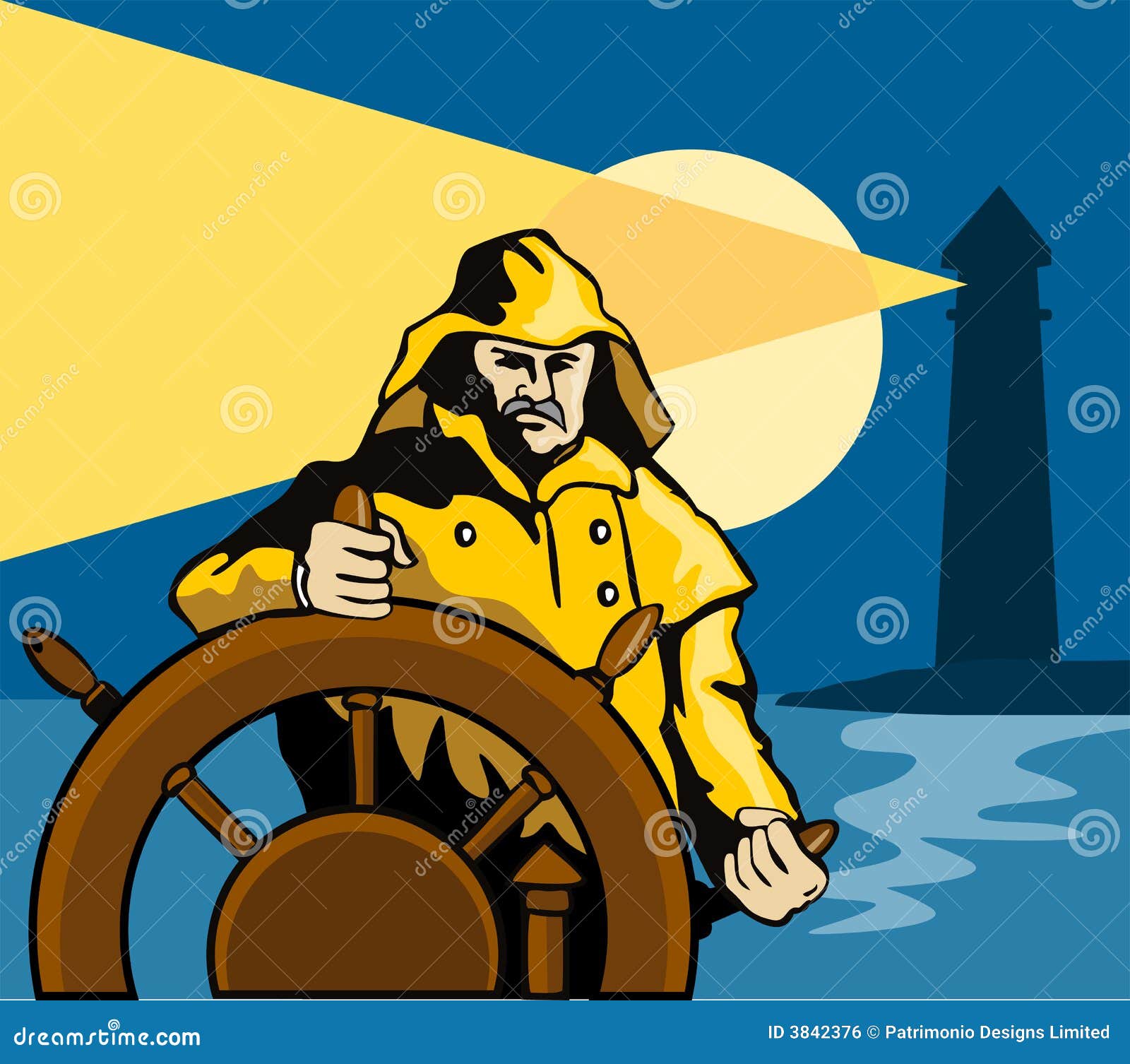 Vela Spiaggia Orologio Da Scrivania Nautico - Design In Legno Con Timone E  Faro Orologio Scrivania, image size:1600x1506