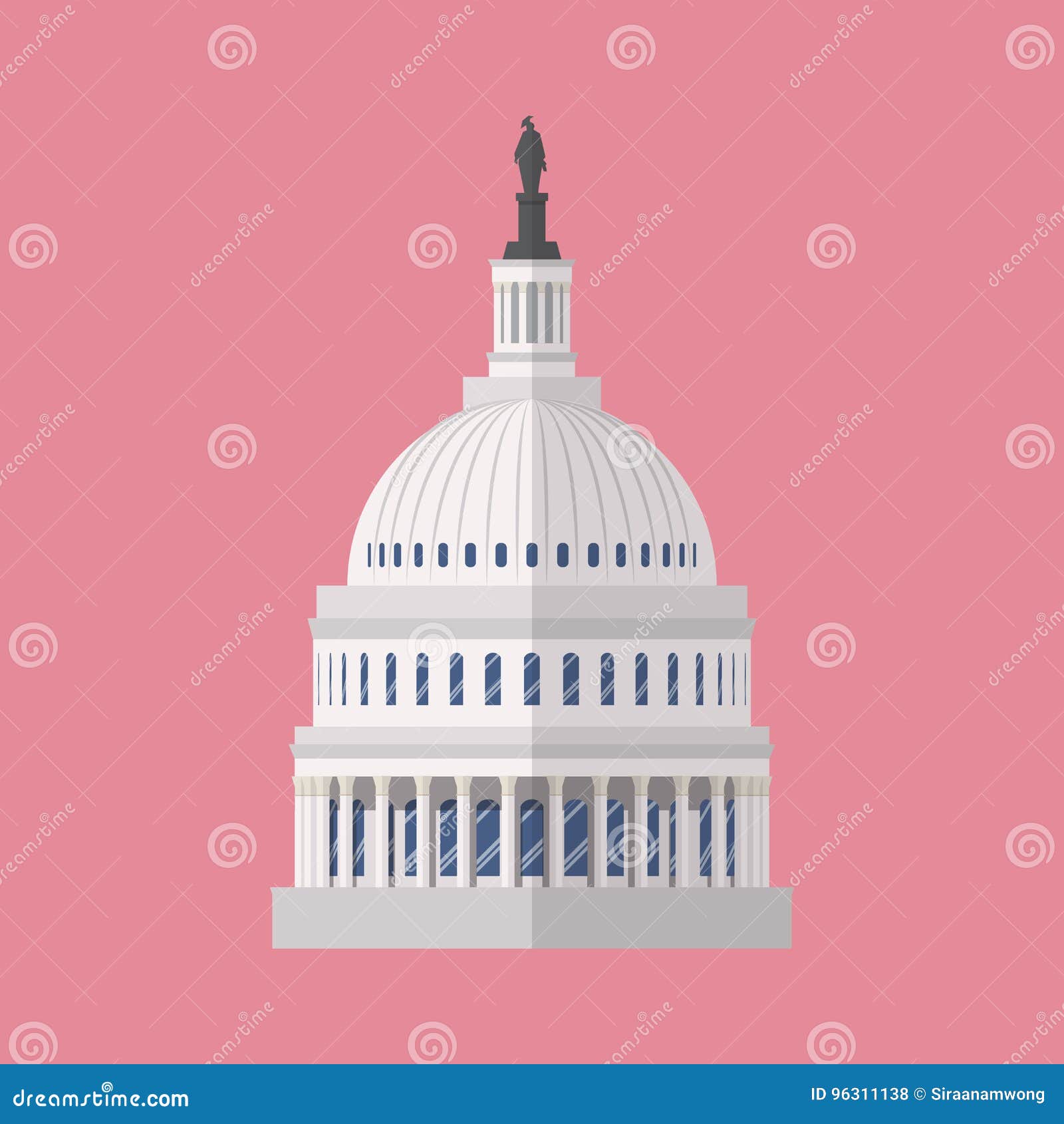 Capitol building symbol stock vector. Illustration of congress - 96311138