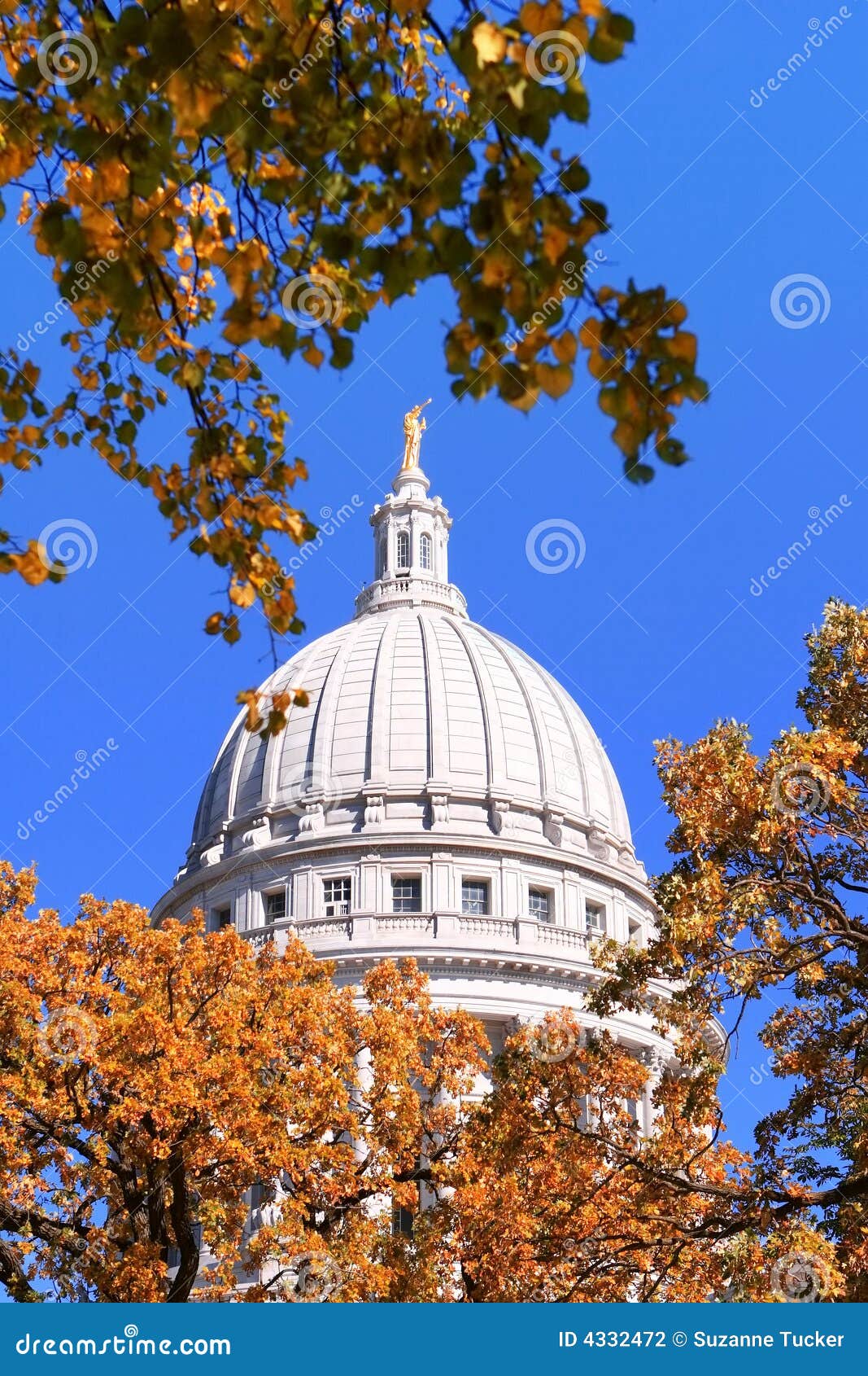 Capitol Dome, Madison, Wisconsin Stock Photo Image of fall, political