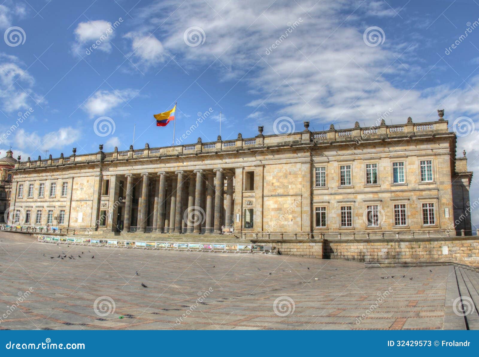 capitolio of colombia with plaza bolivar