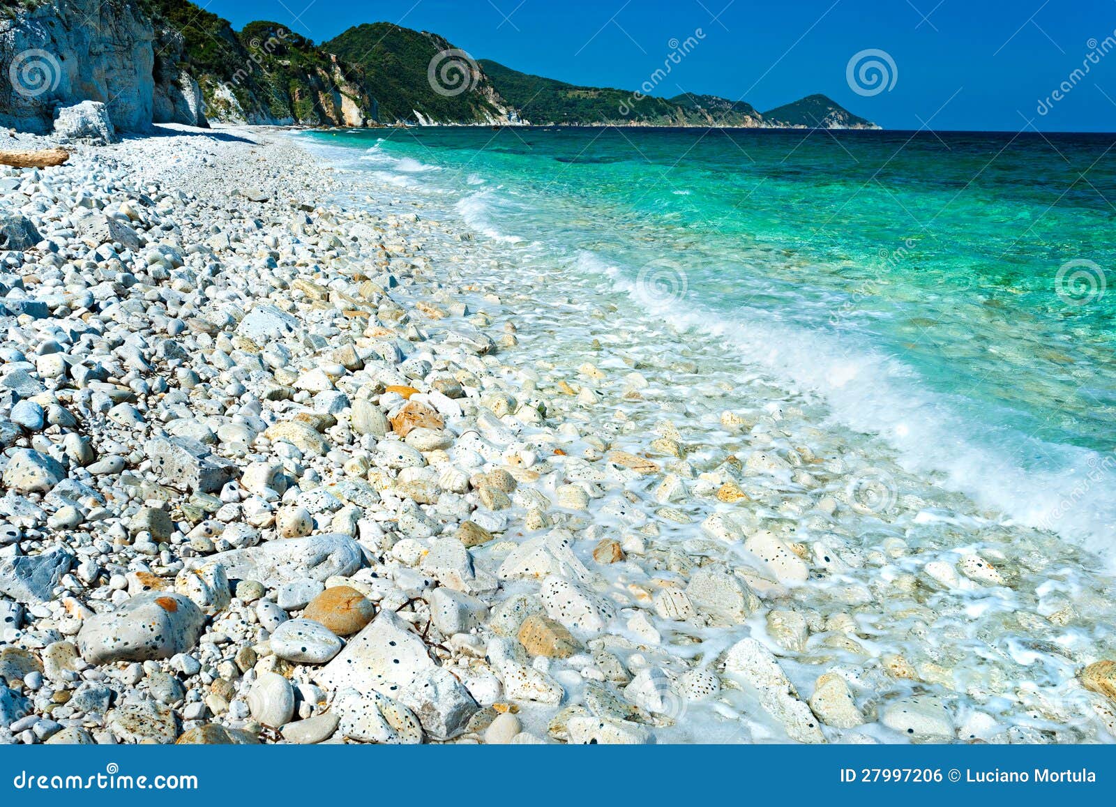 Capo Bianco Beach, Elba Island. Stock Photo Image of paradise