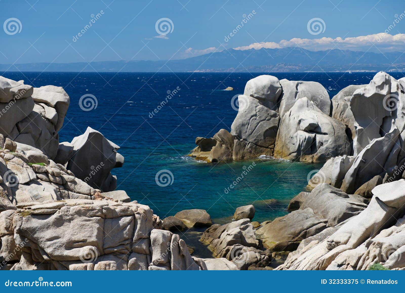 capo testa in sardinia, sardinia island , sardinian landscape, italy, crystal sea