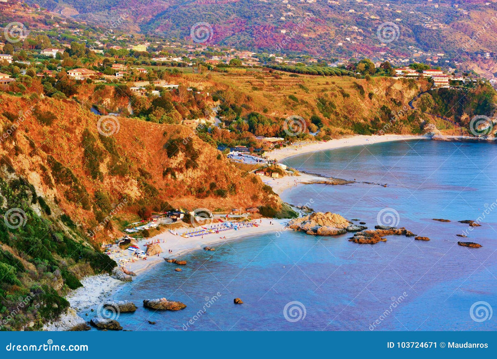Capo Vaticano Italien fotografering för bildbyråer. Bild av strand